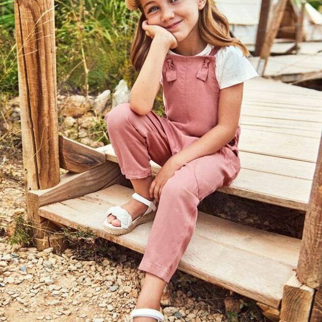 MAYORAL Nohavice na traky ružový Overalls blush 3668 | Welcomebaby.sk