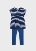MAYORAL Legínový tunikový setmodrý Legging set blue striped 3763 | Welcomebaby.sk