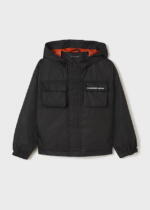 MAYORAL Prechodná bunda s kapucňou čierna Multi Pocket Windbreaker 6413 | Welcomebaby.sk