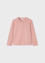 MAYORAL Polo tričko ružové s golierom a dlhým rukávom Polo Long Sleeve girl 131 | Welcomebaby.sk
