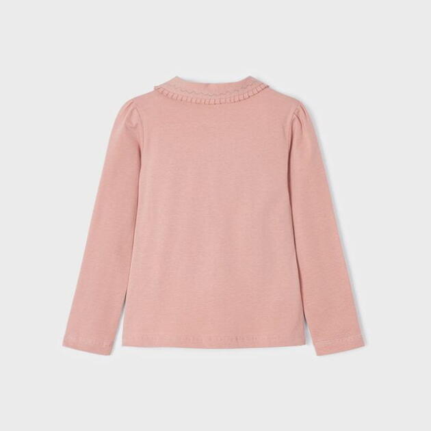 MAYORAL Polo tričko ružové s golierom a dlhým rukávom Polo Long Sleeve girl 131 | Welcomebaby.sk