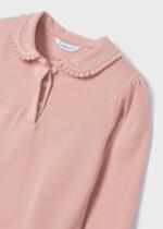 MAYORAL Polo tričko ružové s golierom a dlhým rukávom Polo Long Sleeve girl 131 | Welcomebaby.sk