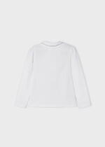 MAYORAL Polo tričko biele s golierom a dlhým rukávom Polo Long Sleeve girl white 131 | Welcomebaby.sk