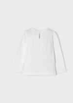MAYORAL Tričko s dlhým rukávom s postavičkou a motorkou biele Long sleeve tshirt character white 4025 | Welcomebaby.sk
