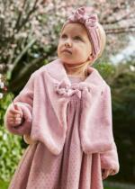 ABEL & LULA Kožušinový kabát ružový Fur Coat baby pink 5802 | Welcomebaby.sk