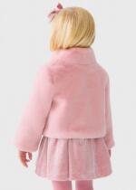 ABEL & LULA Kožušinový kabát ružový Fur Coat baby pink 5802 | Welcomebaby.sk