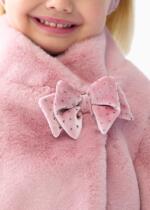 ABEL & LULA Kožušinový kabát ružový Fur Coat baby pink 5802 | Welcomebaby.sk