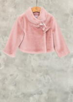 ABEL & LULA Kožušinový kabát ružový Fur Coat baby pink 5802 | Welcomebaby.sk