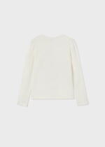 MAYORAL Tričko s dlhým rukávom a dámami biele Long sleeve tshirt with womans white 7034 | Welcomebaby.sk