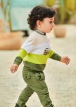 MAYORAL Nohavice zelené Linen pants green 1502 | Welcomebaby.sk
