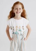 MAYORAL Tričko s dámami biele Tshirt with womans crd-jade 3032-41 | Welcomebaby.sk