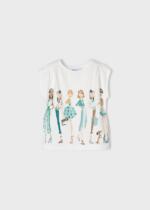 MAYORAL Tričko s dámami biele Tshirt with womans crd-jade 3032-41 | Welcomebaby.sk