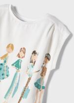 MAYORAL Tričko s dámami biele Tshirt with womans crd-jade 3032-41 | Welcomebaby.sk
