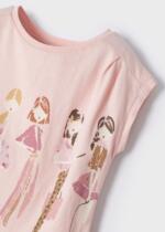 MAYORAL Tričko s dámami ružové Tshirt with womans cuarzo 3032 | Welcomebaby.sk