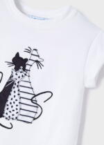 MAYORAL Šaty s mačkami biele Dress with cats white 3492 | Welcomebaby.sk