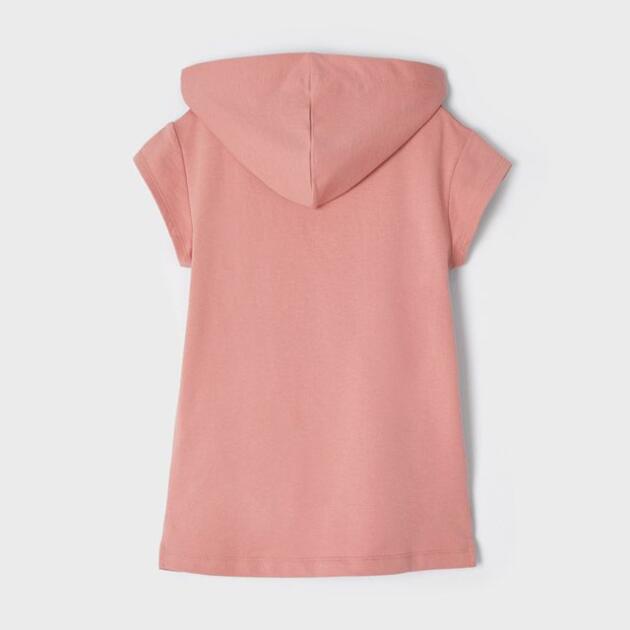 MAYORAL Šaty s kapucňou ružové a krátkym rukávom Dress pink 3946 | Welcomebaby.sk