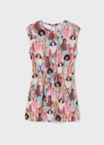 MAYORAL Šaty s dámami ružová Dress with womans pink 6983 | Welcomebaby.sk