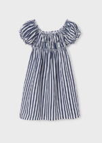 MAYORAL Pruhované šaty modré Striped dress blue 6985 | Welcomebaby.sk