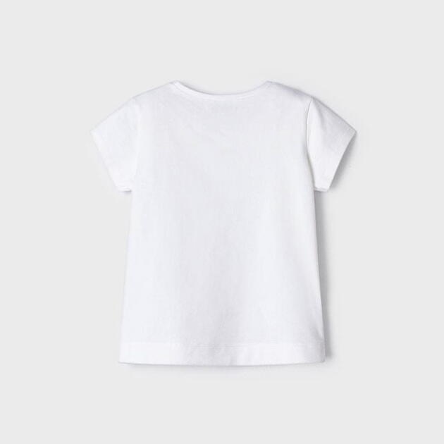 MAYORAL Tričko s kvetom biele Tshirt flower white 174 | Welcomebaby.sk