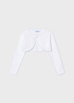 MAYORAL Bolerko s jemným vzorom biele Cardigan with a delicate pattern white 320 | Welcomebaby.sk