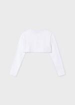 MAYORAL Bolerko s jemným vzorom biele Cardigan with a delicate pattern white 320 | Welcomebaby.sk