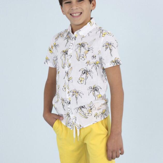 MAYORAL Kraťasy žlté chlapčenské Fleece shorts yellow boys 600 | Welcomebaby.sk