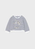 MAYORAL Pruhovaná mikina modrá Striped jumper blue 1405 | Welcomebaby.sk