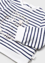MAYORAL Pruhovaná mikina modrá Striped jumper blue 1405 | Welcomebaby.sk