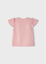 MAYORAL Tričko so vzorom a volánikmi ružové Tshirt with a pattern and ruffles pink 3055 | Welcomebaby.sk