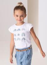MAYORAL Tričko s krátkym rukávom a potlačou biele Short sleeves Tshirt with print white 3062 | Welcomebaby.sk