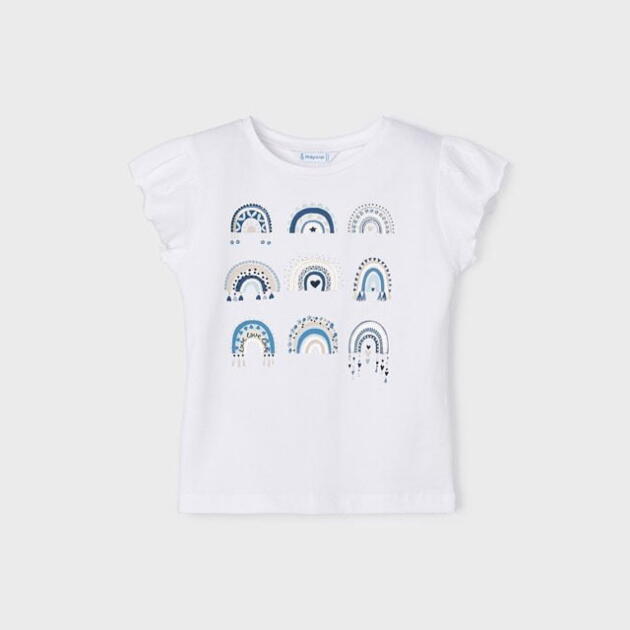 MAYORAL Tričko s krátkym rukávom a potlačou biele Short sleeves Tshirt with print white 3062 | Welcomebaby.sk
