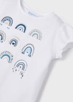 MAYORAL Tričko s krátkym rukávom a potlačou biele Short sleeves Tshirt with print white 3062 | Welcomebaby.sk