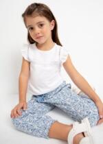 MAYORAL Tričko s volánikmi na rukávoch biele Tshirt with ruffle white 3074 | Welcomebaby.sk