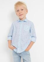 MAYORAL Košeľa bledomodrá so vzormi Shirt with patterns light blue 3171 | Welcomebaby.sk
