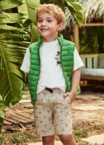 MAYORAL Kraťasy s palmami béžové Printed shorts with palms beige 3227 | Welcomebaby.sk