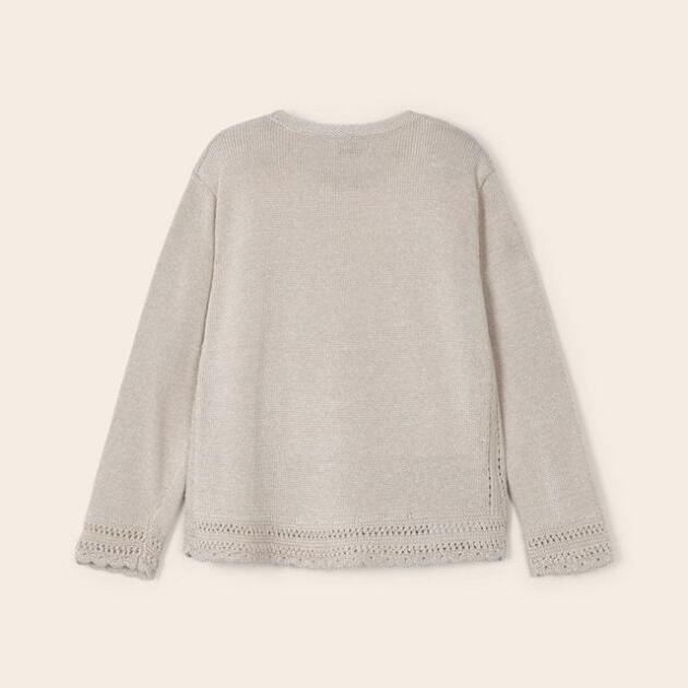 MAYORAL Sveter s jemným vzorom béžový Sweater with a delicate pattern beige 3344 | Welcomebaby.sk
