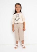 MAYORAL Mikina s postavičkou béžová Jumper beige 3435 | Welcomebaby.sk