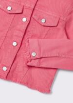 MAYORAL Rifľová bunda bez goliera ružová Denim jacket without collar pink 3439 | Welcomebaby.sk