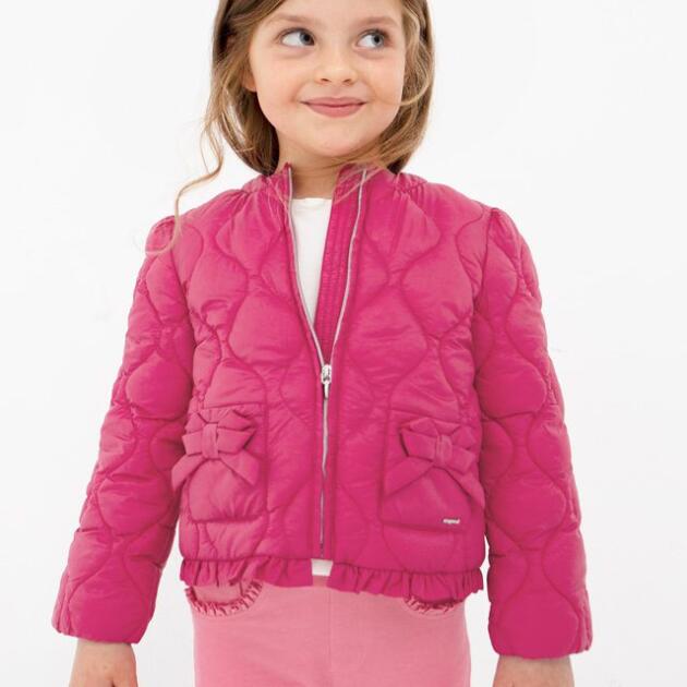 MAYORAL Vetrovka bez kapucne prešívaná tmavoružová Windbreaker dark pink 3443 | Welcomebaby.sk