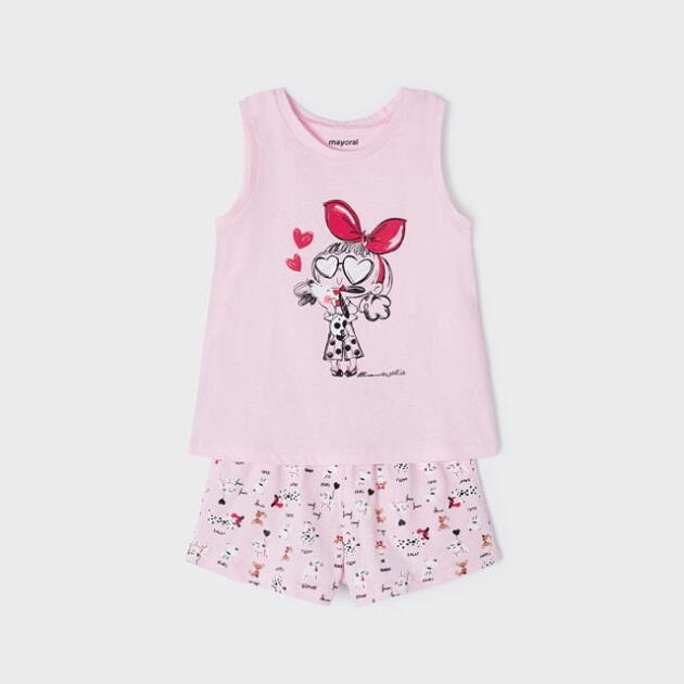 MAYORAL Pyžamo s krátkym rukávom ružové Pajamas with short sleeves pink 3775 | Welcomebaby.sk