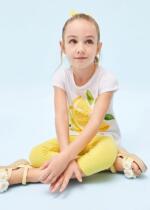 MAYORAL Legínový set s krátkym tričkom žltý Leggings set with short sleeved tshirt yellow 3784 | Welcomebaby.sk