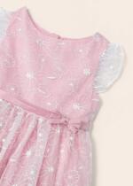 MAYORAL Vyšívané šaty ružové Embroidered dress pink 3911 | Welcomebaby.sk