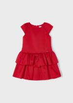 MAYORAL Volánové šaty červené Ruffle dress red 3920 | Welcomebaby.sk