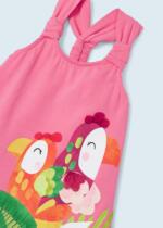 MAYORAL Plážové šaty vtáky ružové Beach dress with birds pink 3944 | Welcomebaby.sk