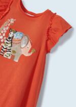 MAYORAL Šaty s kabelkou vzorované oranžové Dress with bag patterned orange 3947 | Welcomebaby.sk