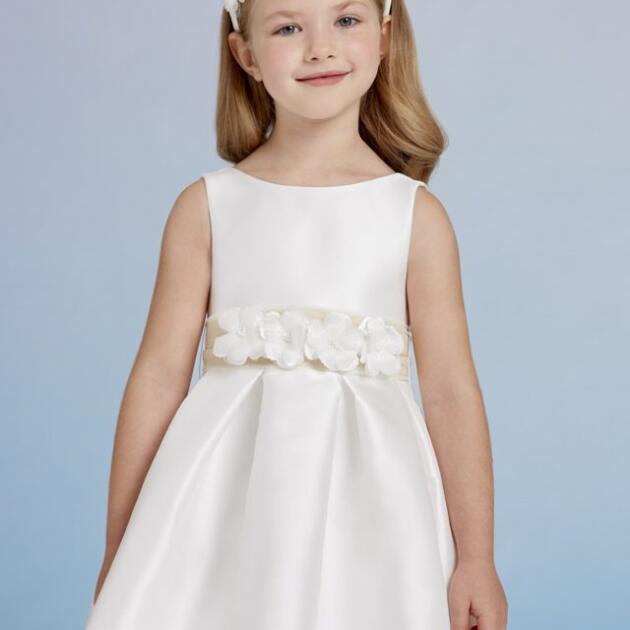 ABEL & LULA Sviatočné šaty s ozdobnými kvetmi biele Festive dress with flowers white 5027 | Welcomebaby.sk