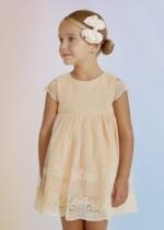 ABEL & LULA Šaty s vyšívanými vzormi broskyňové Dress with embroidered patterns peach 5038 | Welcomebaby.sk