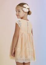 ABEL & LULA Šaty s vyšívanými vzormi broskyňové Dress with embroidered patterns peach 5038 | Welcomebaby.sk