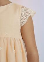 ABEL & LULA Šaty s vyšívanými vzormi broskyňové Dress with embroidered patterns peach 5038 | Welcomebaby.sk