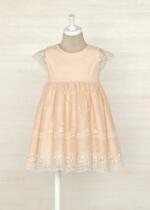 ABEL & LULA Šaty s vyšívanými vzormi broskyňové Dress with embroidered patterns peach 5038 | Welcomebaby.sk